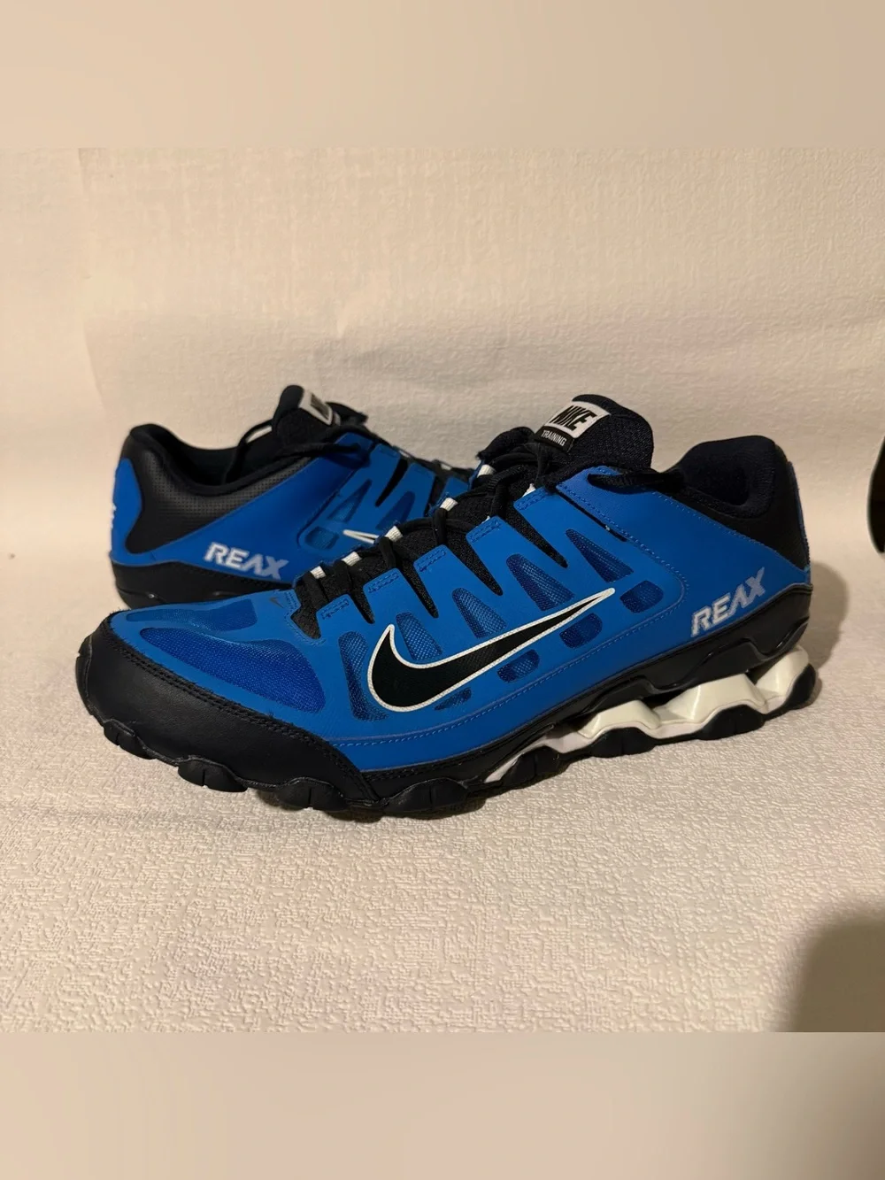 Nike Reax 8 TR Men’s Size 14 Blue Black Training Shoes 621716-401